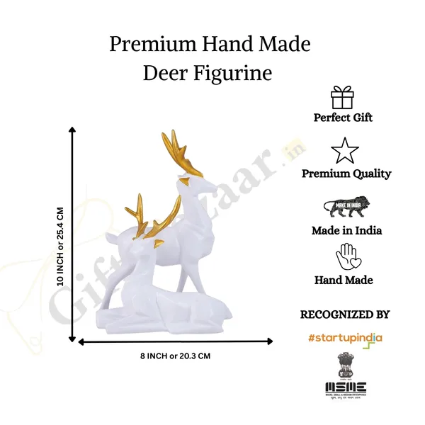 Deer_Showpiece_of_White_Color_of_Set_of_2_|_For_Home_Decoration