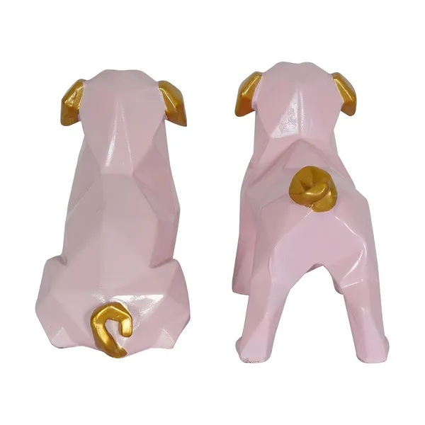 Dog_Cute_Showpiece_of_Baby_Pink_Color_of_Set_of_2_|_Premium_for_Home_Decor