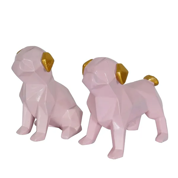 Dog_Cute_Showpiece_of_Baby_Pink_Color_of_Set_of_2_|_Premium_for_Home_Decor