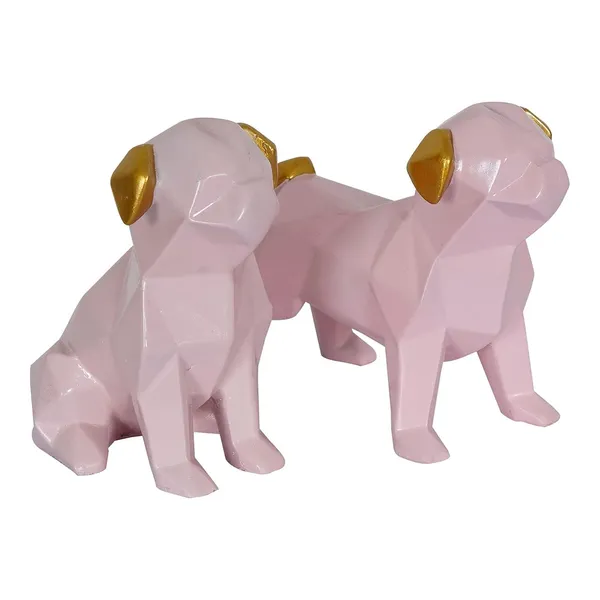 Dog_Cute_Showpiece_of_Baby_Pink_Color_of_Set_of_2_|_Premium_for_Home_Decor