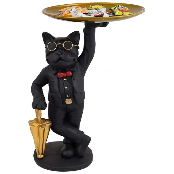 Cool_Dog_Storage_Holder_Showpiece_of_Black_Color_|_For_Home_Decor