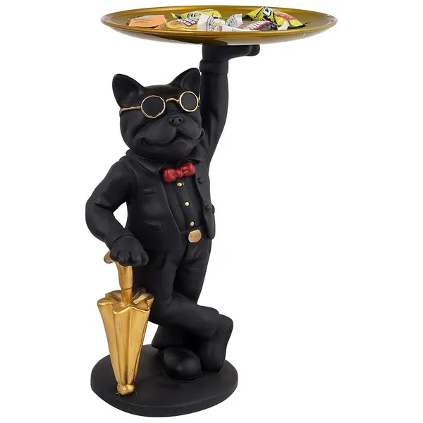 Cool_Dog_Storage_Holder_Showpiece_of_Black_Color_|_For_Home_Decor