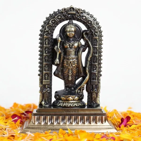 4.5_Inch_Shree_Ram_Lalla_Ayodhya_Murti_in_Premium_Metal_Zinc_|_Metal_Showpiece_Hindu_Religious_Idols_|_Brass_Color_|_Home_Decor_Living_Room/Car_Dashboard_Idols/Office_Desk