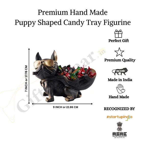 Puppy_Shaped_Candy_Dispenser_Tray_of_Black_Color_|_For_Asthetic_Home_Decor