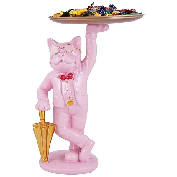Kitty_Cat_Serving_Platter_of_Pink_Color_of_Standing_Position_|_Decorative_Item_for_Home_Decor