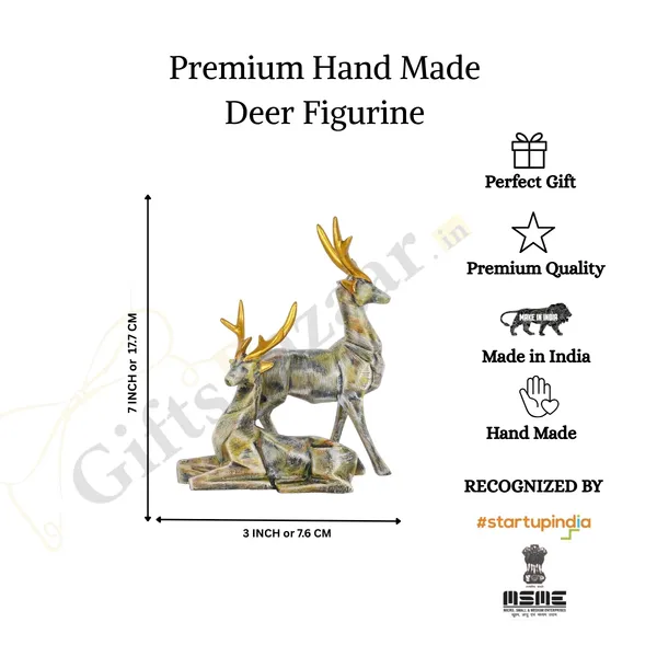 Deer_Showpiece_of_Multicolor_of_Set_of_2_|__Decorative_Item_for_Home_Decor