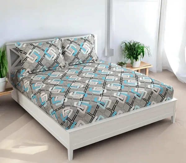 220TC_King_Size_Combo_Pack_of_2_Double_Elastic_Fitted_Bedsheet_Size_with_4_Pillow_Covers_(72"x78"_Upto_8"_Mattress)