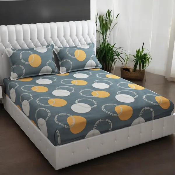 220TC_King_Size_Combo_Pack_of_2_Double_Elastic_Fitted_Bedsheet_Size_with_4_Pillow_Covers_(72"x78"_Upto_8"_Mattress)