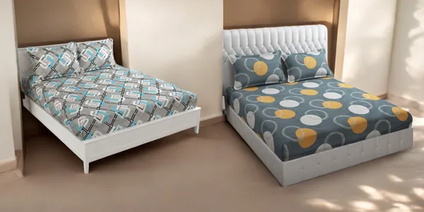 220TC_King_Size_Combo_Pack_of_2_Double_Elastic_Fitted_Bedsheet_Size_with_4_Pillow_Covers_(72"x78"_Upto_8"_Mattress)