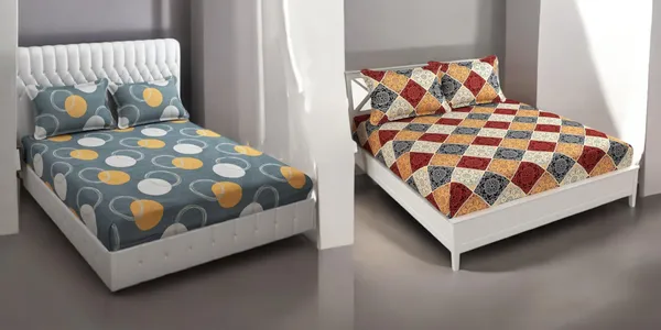 220TC_King_Size_Combo_Pack_of_2_Double_Elastic_Fitted_Bedsheet_Size_with_4_Pillow_Covers_(72"x78"_Upto_8"_Mattress)