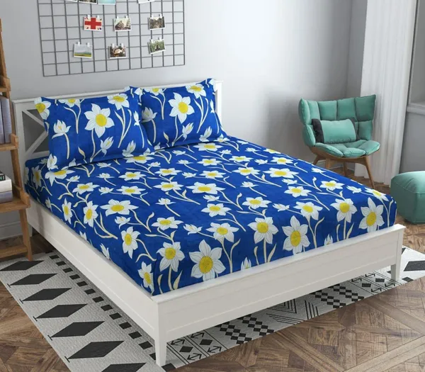 220TC_King_Size_Combo_Pack_of_2_Double_Elastic_Fitted_Bedsheet_Size_with_4_Pillow_Covers_(72"x78"_Upto_8"_Mattress)