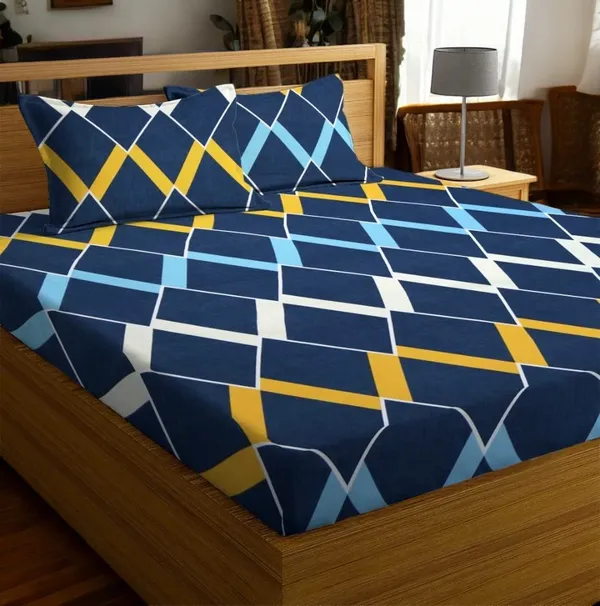 220TC_King_Size_Combo_Pack_of_2_Double_Elastic_Fitted_Bedsheet_Size_with_4_Pillow_Covers_(72"x78"_Upto_8"_Mattress)