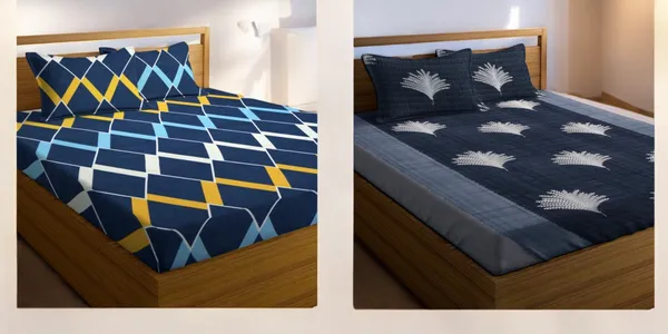220TC_King_Size_Combo_Pack_of_2_Double_Elastic_Fitted_Bedsheet_Size_with_4_Pillow_Covers_(72"x78"_Upto_8"_Mattress)