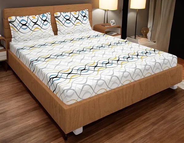 220TC_King_Size_Combo_Pack_of_2_Double_Elastic_Fitted_Bedsheet_Size_with_4_Pillow_Covers_(72"x78"_Upto_8"_Mattress)