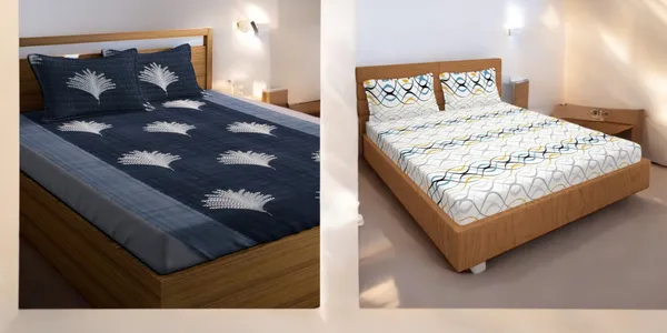 220TC_King_Size_Combo_Pack_of_2_Double_Elastic_Fitted_Bedsheet_Size_with_4_Pillow_Covers_(72"x78"_Upto_8"_Mattress)