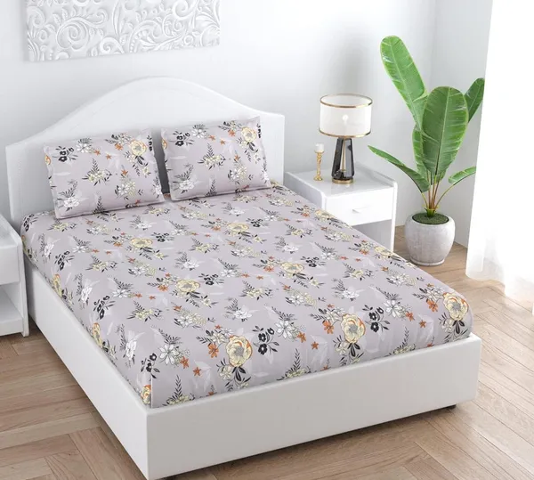 220TC_King_Size_Combo_Pack_of_2_Double_Elastic_Fitted_Bedsheet_Size_with_4_Pillow_Covers_(72"x78"_Upto_8"_Mattress)