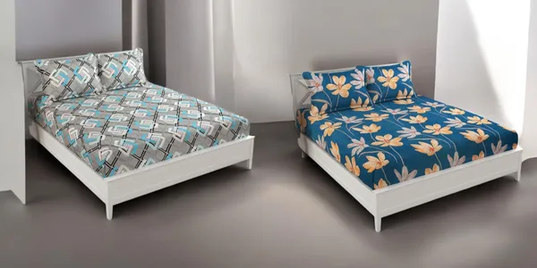 220TC_King_Size_Combo_Pack_of_2_Double_Elastic_Fitted_Bedsheet_Size_with_4_Pillow_Covers_(72"x78"_Upto_8"_Mattress)