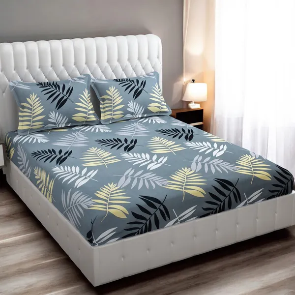 220TC_King_Size_Combo_Pack_of_2_Double_Elastic_Fitted_Bedsheet_Size_with_4_Pillow_Covers_(72"x78"_Upto_8"_Mattress)