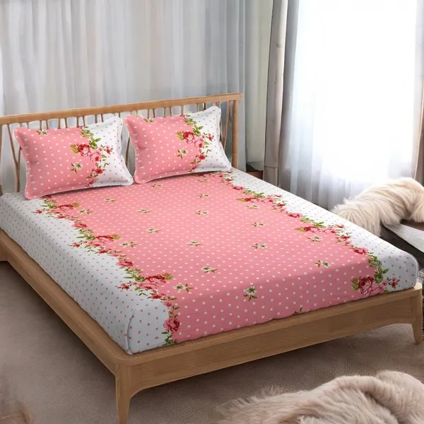 220TC_King_Size_Combo_Pack_of_2_Double_Elastic_Fitted_Bedsheet_Size_with_4_Pillow_Covers_(72"x78"_Upto_8"_Mattress)
