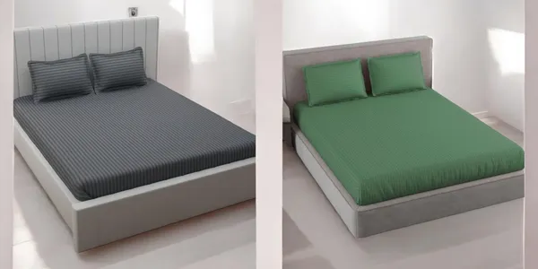 220TC_King_Size_Combo_Pack_of_2_Double_Elastic_Fitted_Bedsheet_Size_with_4_Pillow_Covers_(72"x78"_Upto_8"_Mattress)