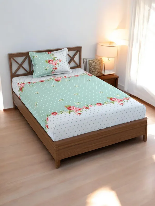220TC_Supersoft_Cotton_Bedsheet_Combo_Set_of_2_Single_Bedsheet_with_2_Pillow_Cover_(60_x_90_Inches)_-_Multicolor