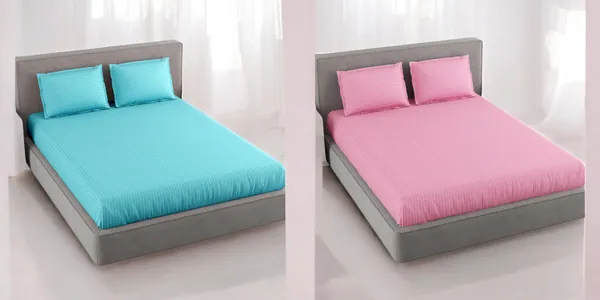 220TC_King_Size_Combo_Pack_of_2_Double_Elastic_Fitted_Bedsheet_Size_with_4_Pillow_Covers_(72"x78"_Upto_8"_Mattress)