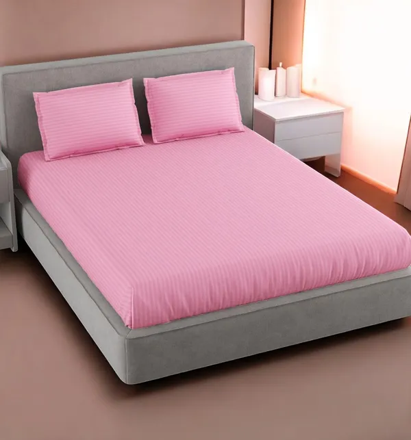 220TC_King_Size_Combo_Pack_of_2_Double_Elastic_Fitted_Bedsheet_Size_with_4_Pillow_Covers_(72"x78"_Upto_8"_Mattress)