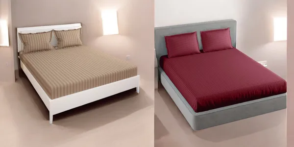220TC_King_Size_Combo_Pack_of_2_Double_Elastic_Fitted_Bedsheet_Size_with_4_Pillow_Covers_(72"x78"_Upto_8"_Mattress)
