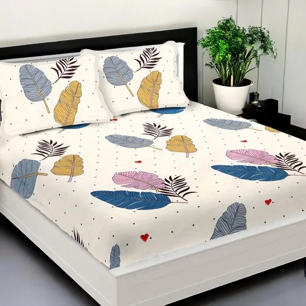 220TC_King_Size_Combo_Pack_of_2_Double_Elastic_Fitted_Bedsheet_Size_with_4_Pillow_Covers_(72"x78"_Upto_8"_Mattress)