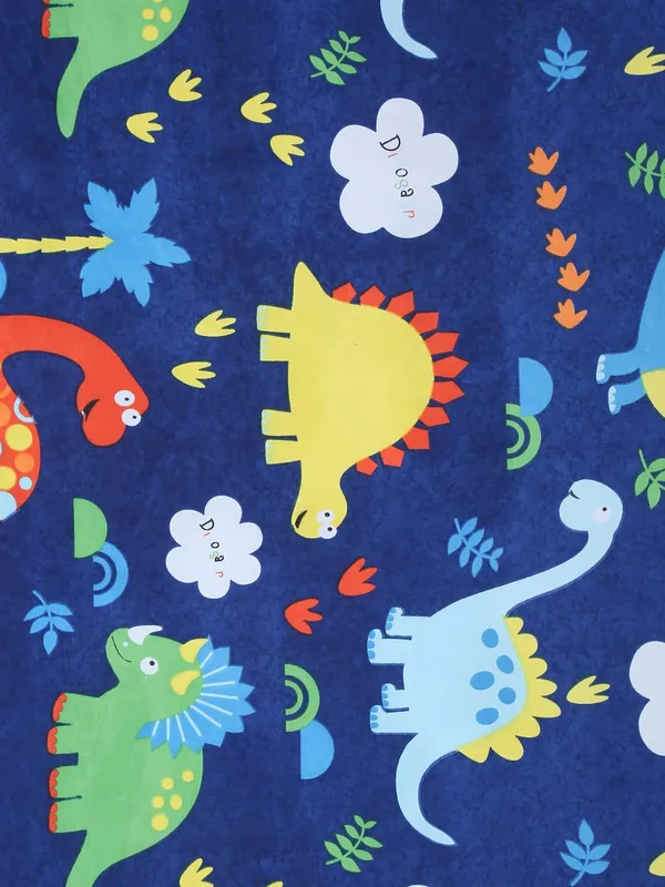 220TC_Unique_Animal_Cartoons_Diwan_Set_of_8pcs_-_Single_Flat_Bedsheet_with_2_Bolster_Covers_and_5_Cushion_Covers_-_Blue_-_60x90_inches