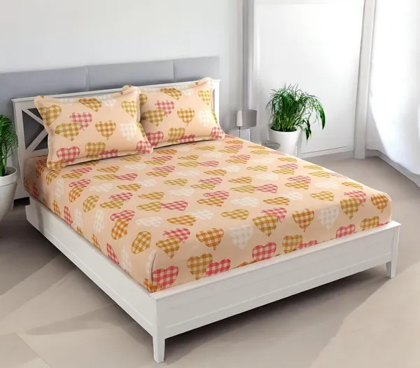 220TC_King_Size_Combo_Pack_of_2_Double_Elastic_Fitted_Bedsheet_Size_with_4_Pillow_Covers_(72"x78"_Upto_8"_Mattress)