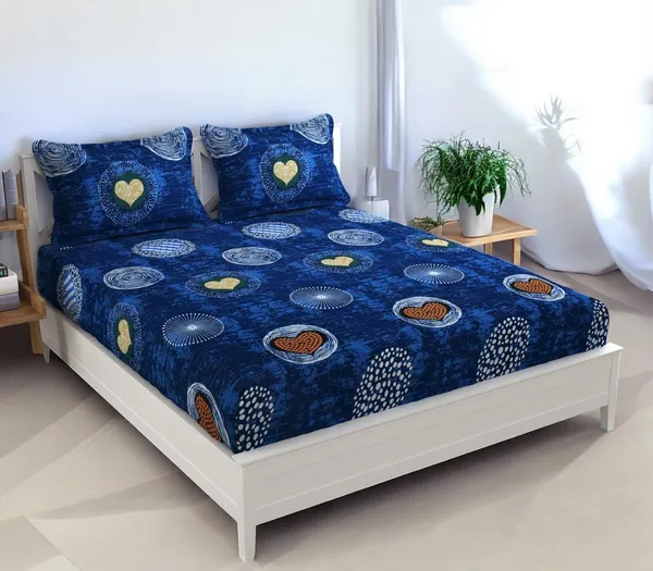 220TC_King_Size_Combo_Pack_of_2_Double_Elastic_Fitted_Bedsheet_Size_with_4_Pillow_Covers_(72"x78"_Upto_8"_Mattress)