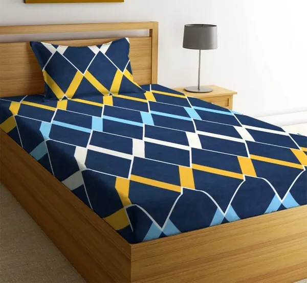 220TC_Supersoft_Cotton_Bedsheet_Combo_Set_of_2_Single_Bedsheet_with_2_Pillow_Cover_(60_x_90_Inches)_-_Multicolor