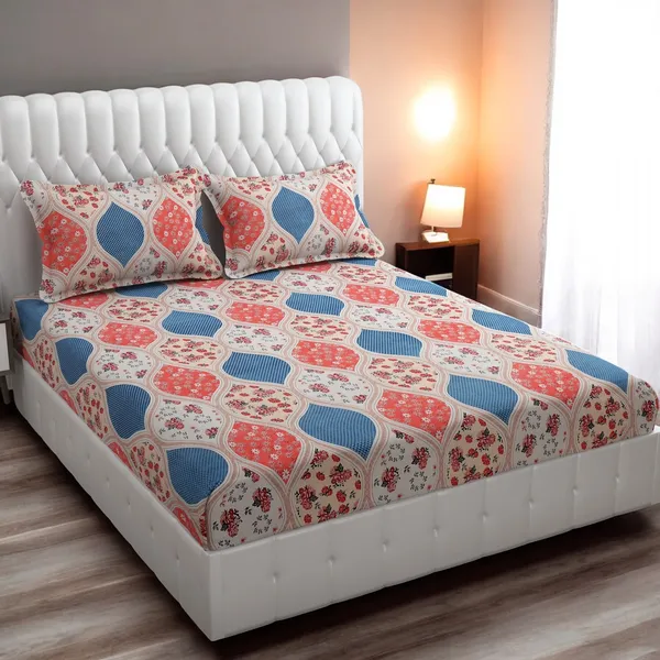 220TC_King_Size_Combo_Pack_of_2_Double_Elastic_Fitted_Bedsheet_Size_with_4_Pillow_Covers_(72"x78"_Upto_8"_Mattress)