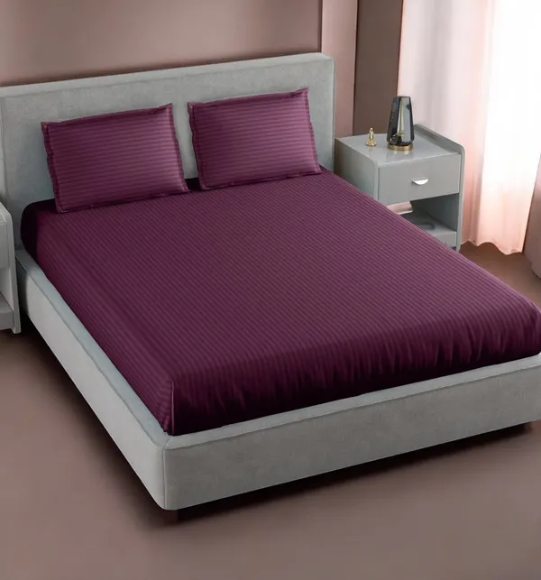 220TC_King_Size_Combo_Pack_of_2_Double_Elastic_Fitted_Bedsheet_Size_with_4_Pillow_Covers_(72"x78"_Upto_8"_Mattress)