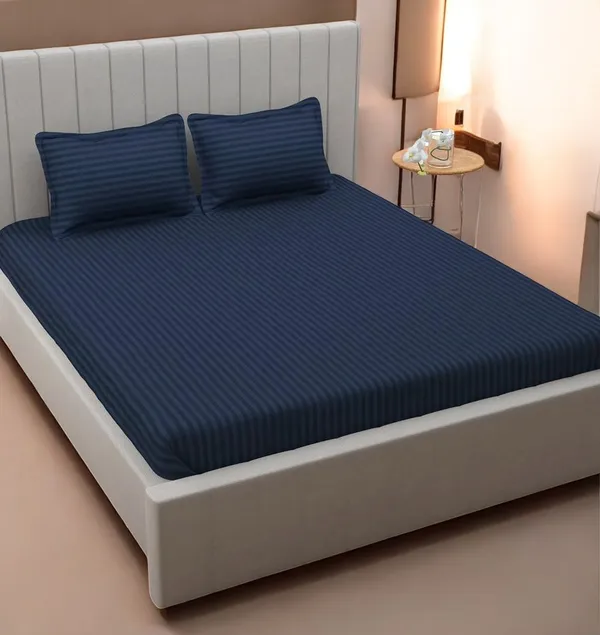 220TC_King_Size_Combo_Pack_of_2_Double_Elastic_Fitted_Bedsheet_Size_with_4_Pillow_Covers_(72"x78"_Upto_8"_Mattress)