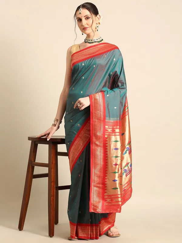 Traditional_Paithani_Saree_with_Peacock_Motif