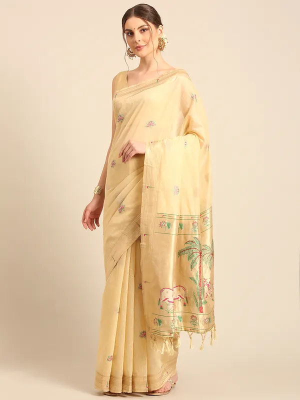 Traditional_Maharashtrian_muga_cotton_Paithani___Saree