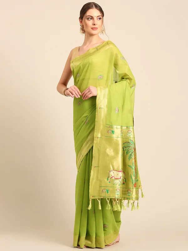 Traditional_Maharashtrian_muga_cotton_Paithani___Saree