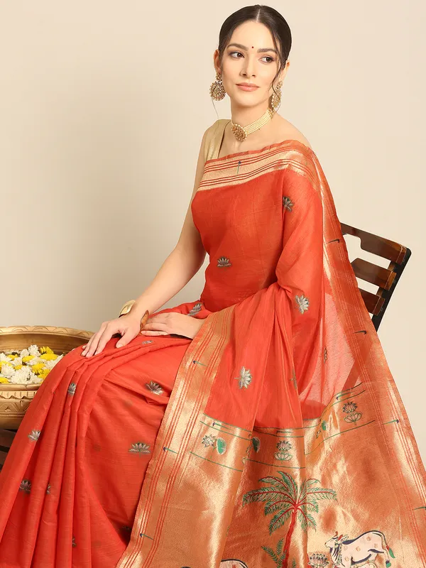 Traditional_Maharashtrian_muga_cotton_Paithani___Saree