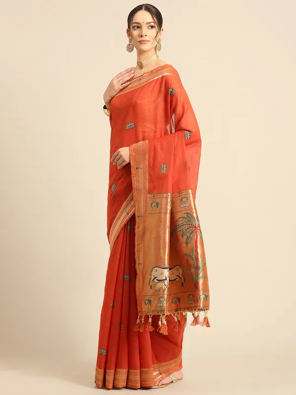 Traditional_Maharashtrian_muga_cotton_Paithani___Saree