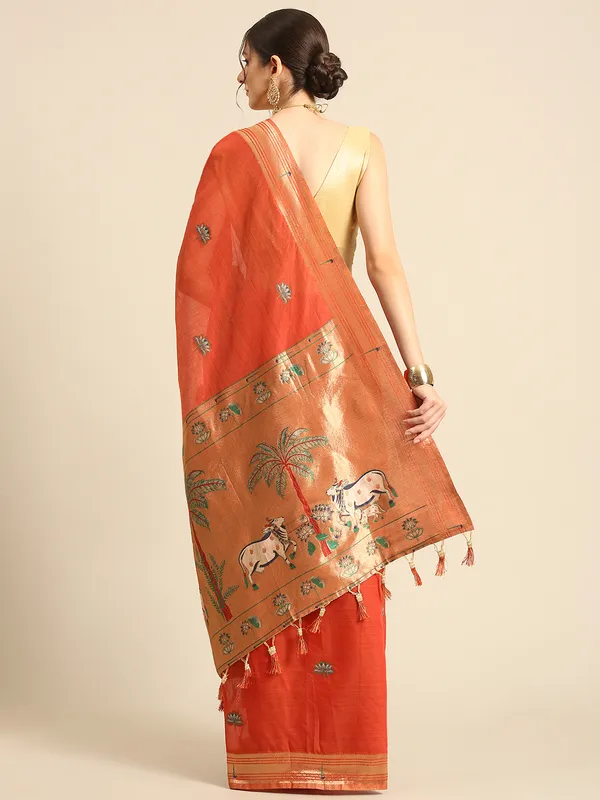 Traditional_Maharashtrian_muga_cotton_Paithani___Saree