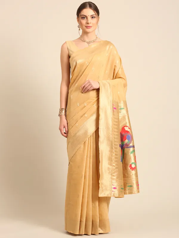 Authentic_Muga_cotton_Paithani__Saree