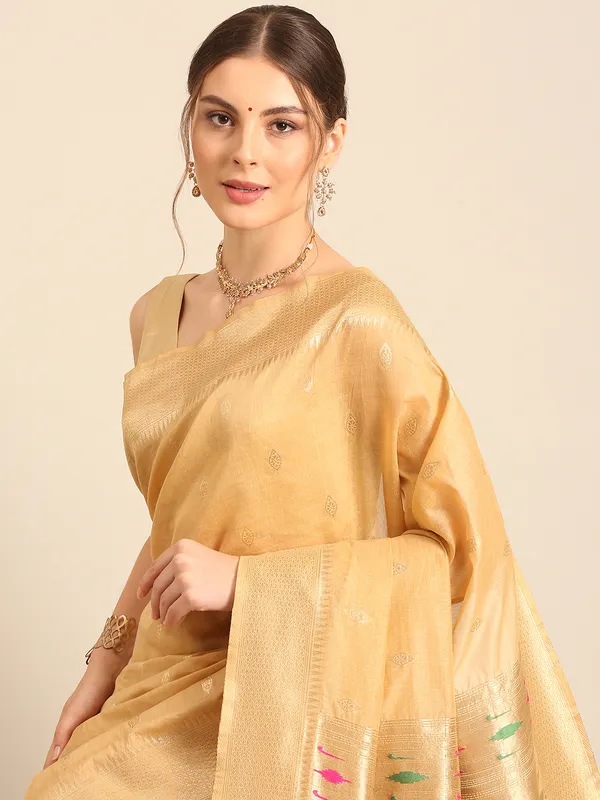 Authentic_Muga_cotton_Paithani__Saree