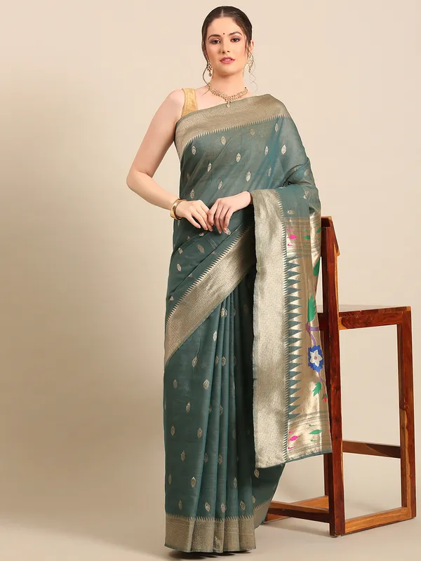 Authentic_Muga_cotton_Paithani__Saree