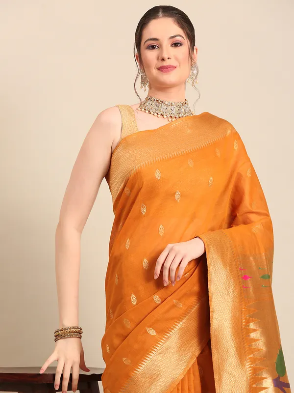 Authentic_Muga_cotton_Paithani__Saree