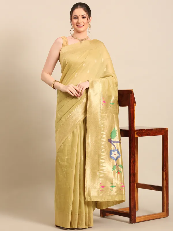 Authentic_Muga_cotton_Paithani__Saree