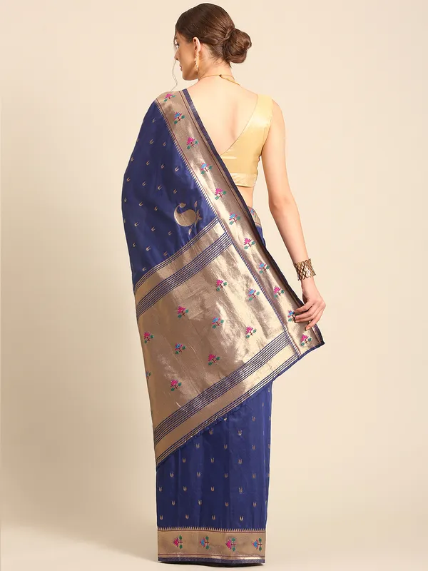 Handwoven_Muga_Cotton_Paithani__Saree_for_Women