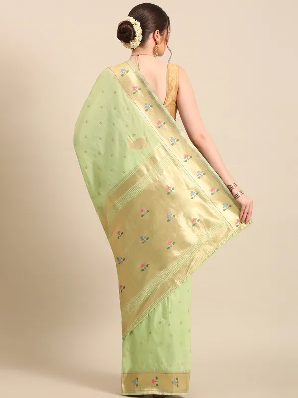 Handwoven_Muga_Cotton_Paithani__Saree_for_Women