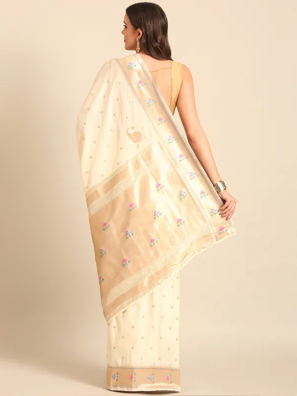 Handwoven_Muga_Cotton_Paithani__Saree_for_Women